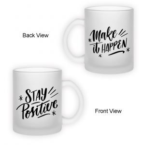 Stay Positive Frosted Coffee Mug – AKFCM1001