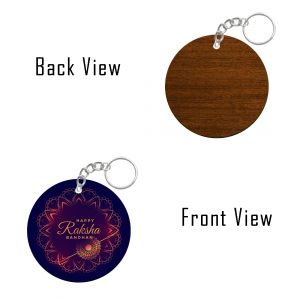 Raksha Bandhan Special Round Wooden Keyring