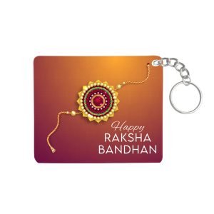 Raksha Bandhan Special Square Wooden Keyring