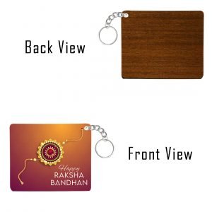 Raksha Bandhan Special Square Wooden Keyring