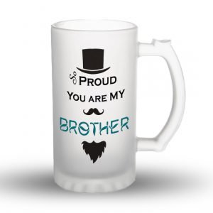 Raksha Bandhan Special Glass Beer Mug For Brother