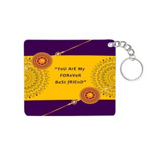 Rakhi Special Square Wooden Keyring – DEPSQWDKR2021-2