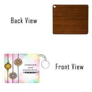 Rakshabandhan Special Square Wooden Keyring – DEPSQWDKR2021-3