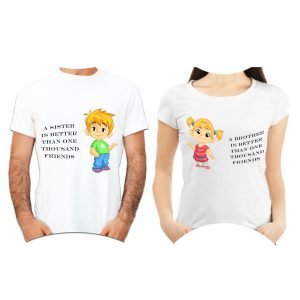 Raksha Bandhan T-Shirt Combo -For Brother and Sister – DPKRNTS2021-8