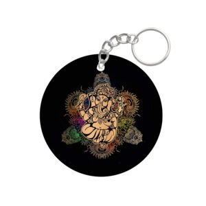 Ganesh Chaturthi Round Keyring – SHRCCWDKR-5