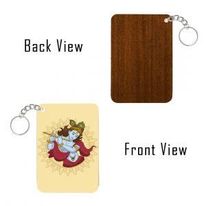 Janmashtami Special Rectangle Wooden Keyring – SHRRCWDKR2021-2