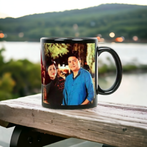 Customized Coloured Black Mug