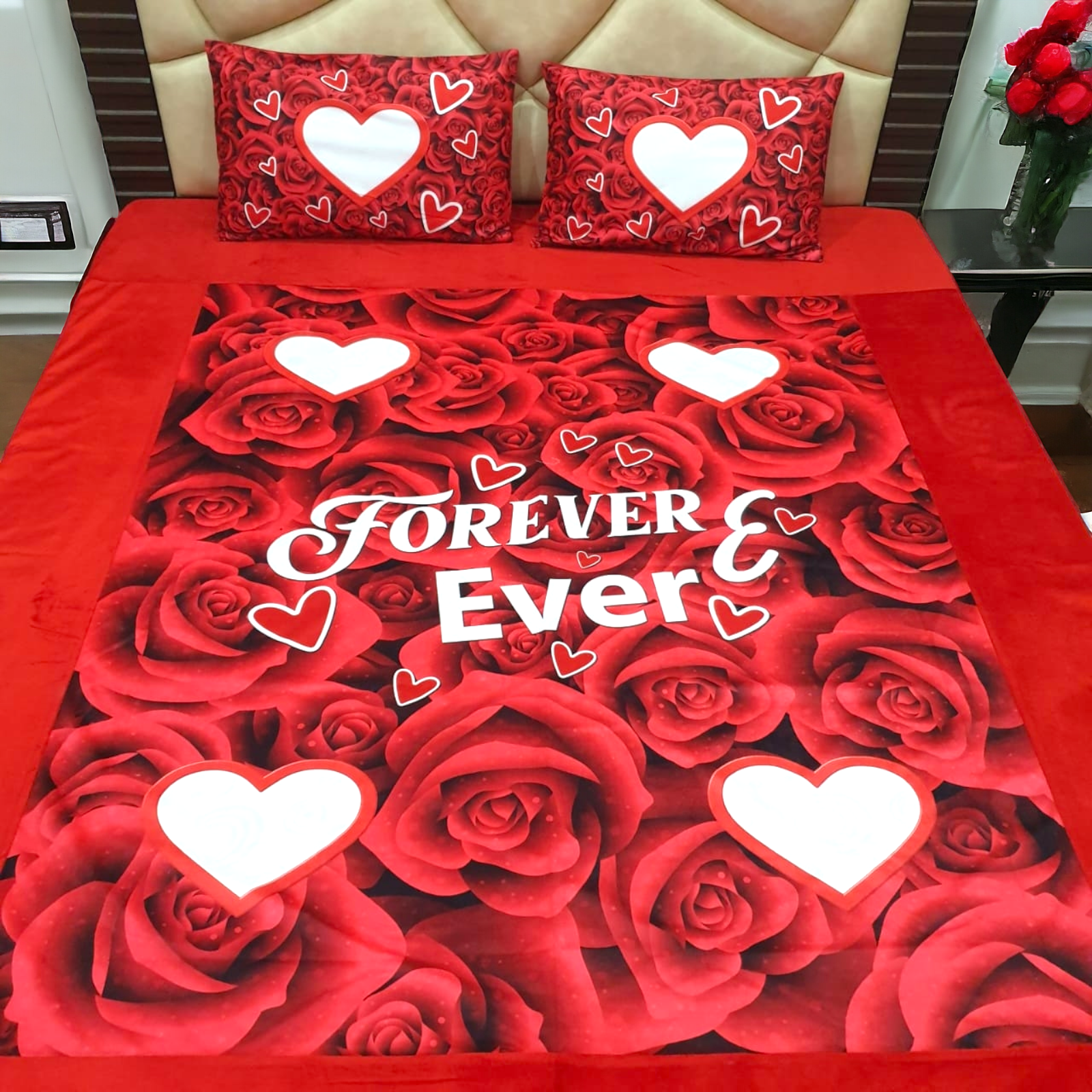 Customized Bed Sheet Blooming Prints